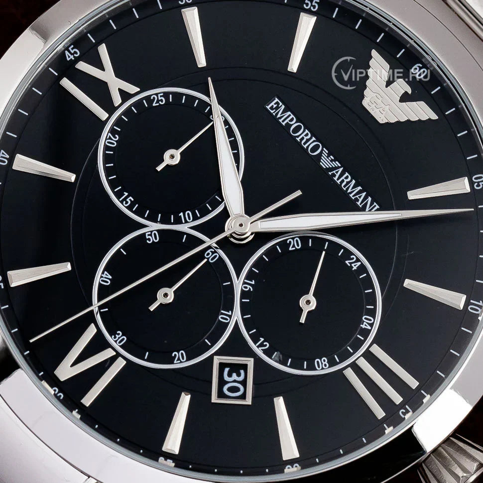 EMPORIO ARMANI CHRONOGRAPH QUARTZ BLACK DIAL  AR11208