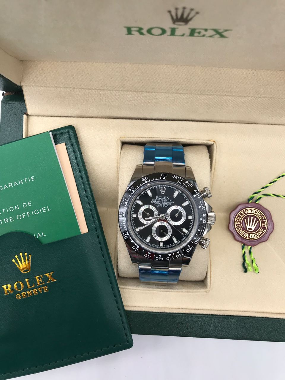 Daytona Cosmographe Fond Noir Montre Pour Homme