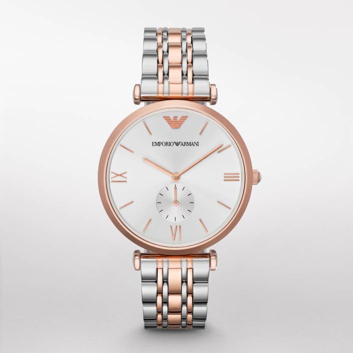 Emporio Armani Silver Dial Two-tone AR1677
