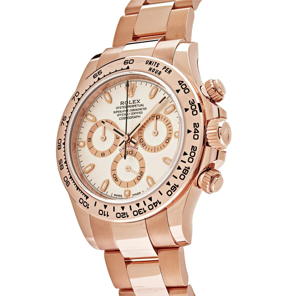 Rolex Daytona Rose Gold Ivory White Dial Oyster Bracelet