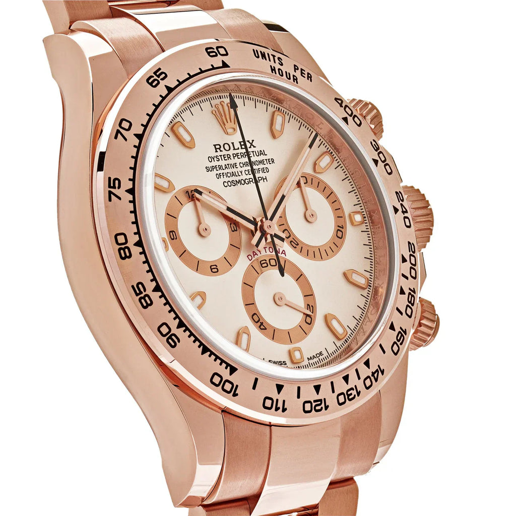 Rolex Daytona Rose Gold Ivory White Dial Oyster Bracelet